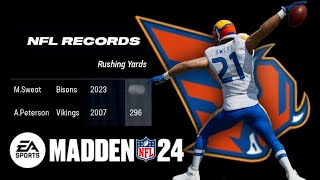 We Set a NEW NFL RUSHING RECORD vs. Chicago | Madden NFL 24 San Diego Bison Expansion Franchise Ep.4