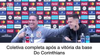 Coletiva completa após a vitória na libertadores #corinthians #futebolaovivo #timão