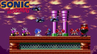 The Most Nasty Stage!! Sonic The Hedgehog 1 ( Spring Yard Zone )