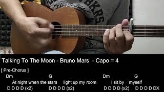 Bruno Mars - Talking To The Moon Ukulele Tutorial with Chords/ Lyrics