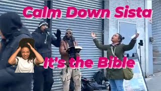 CALM DOWN ..ITS JUST THE BIBLE 🙋🏾‍♀️😫📖 #Christianity #bible #jesus