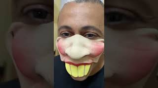 Fantasia Máscara Dentão Metade do Rosto de Látex