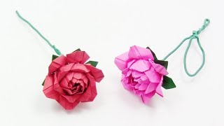 How to Make Origami Rose Paper - Yakomoga Easy Origami tutorial