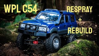 WPL C54 Respray and Rebuild TIMELAPSE. 1/16 TOYOTA LAND CRUISER LC80 TRAIL TRUCK