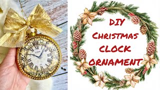 DIY step-by-step guide for clock Christmas ornament