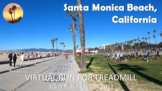 Virtual Run | Santa Monica Beach, California | Morning, January 2023