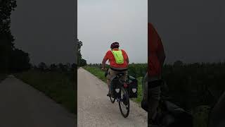 Dog Passenger Spotted on Katy Trail #biketouring #cycling #bikepacking #dogpack #dogs #dogshorts