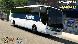 VIAGEM SIMULADA | MARCOPOLO GV 1050 VIAÇÃO PLANALTO | LAJEADO X VACARIA VIA CAXIAS DO SUL | MAPA EAA