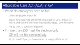 It’s NOT too LATE: Affordable Care Act Reporting in Dynamics GP