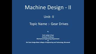 31 Unit II gear drives