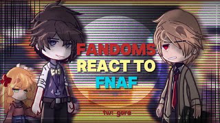 Fandoms react to FNAF | fnaf, dead plate, jjk, death note| #fnaf #gacha #reaction (everything fake)