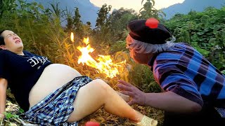 Pregnant and about to give birth, the girl invited a monk to pray for her safety