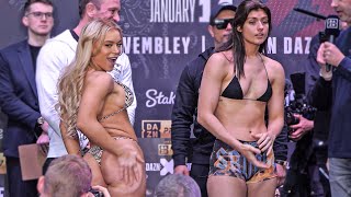 Elle Brooke vs Faith Ordway • FULL WEIGH IN & FACE OFF | DAZN Boxing & Misfits 004