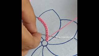 Trellis stitch flower/Hand Embroidery very easy florar design needle work #embroidery 160