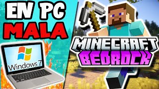 Así es MINECRAFT Bedrock en una PC MUY MALA con WINDOWS 7 | (1,3 ghz) | SIN TARJETA GRAFICA | 2023