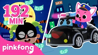 [TV for Kids] 🚨 Veo Veo🚨 Police Car Compilation | +3 HOURS of BEST Car Songs | Pinkfong Car Story