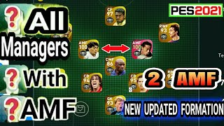 New Latest Managers with 2 AMF (switch CMF to AMF) in PES 2021 MOBILE