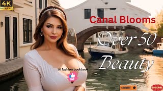 Stunning Over 50 Beautiful Woman  -  Canal Blooms  -  Fashion  -  ai art Lookbook Beauty 4K