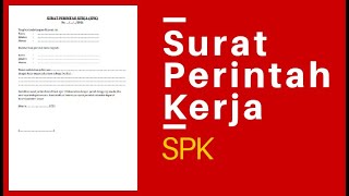 Surat Perintah Kerja (SPK)