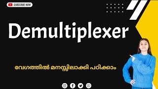 Demultiplexer |Demux|Data distributor |Demultiplexer Malayalam