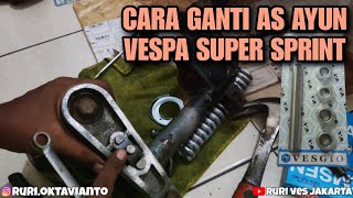 CARA GANTI AS AYUN VESPA SUPER SPRINT DAN PS