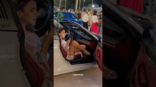 GORGEOUS GIRL LIKE AN ANGEL ARRIVING WITH PORSCHE TARGA #monaco #supercars #shorts #viral #trending