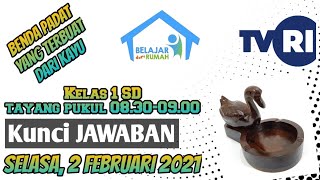 Kunci Jawaban BDR TVRI Kelas 1 SD 🔥 Selasa 2 Februari 2021