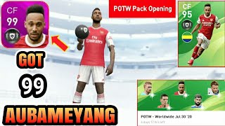 POTW - Worldwide Jul 30 '20 pack opening Pes 20 mobile | Got 99 AUBAMEYANG