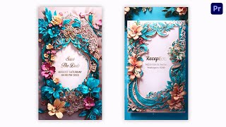 Modern Beautiful 3D Hindu Wedding Invitation Instagram Story