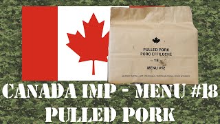 Canada IMP - Menu #18 - Pulled Pork