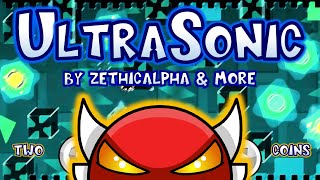 "ULTRASONIC" (LEGENDARY INSANE DEMON) by Zenthic Alpha & many more 100% [2 Coins] | Geometry Dash