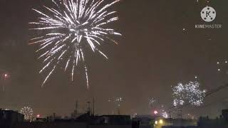 Feliz Año 2021. Fuegos Artificiales Santa Anita Lima Perú.