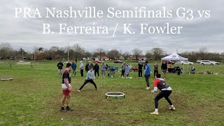 PRA Nashville Semifinals G3 vs B. Ferreira / K. Fowler 3/9/24