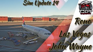 MSFS 2020: SIM UPDATE 14 | **KLAS V2** KRNO ✈︎ KLAS ✈︎ KSNA SWA B737-700 FLIGHT | #Vatsim #MSFS2020