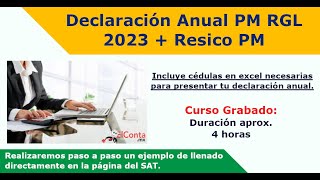 Declaración Anual 2023 Personas Morales RGL + RESICO