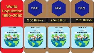 World population change 1950 to 2050 | comparison video