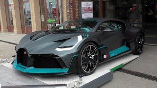 Bugatti Divo Concept getting Onloaded in Munich + Electric Start Up