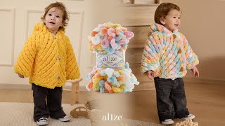 Alize Puffy Color ile Çocuk Hırkaları