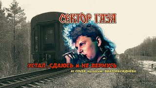 Сектор газа - Устал, сдаюсь и не вернусь | AI cover на песню Виктора Сиднева |  Хой вечная память