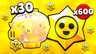 Abriendo 30 Megahuchas (600 Starr Drops) en Brawl Stars!