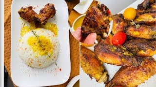 أجنحة الدجاج 🍗في الفرن بتتبيلة فالواعر مع الارز 🍚وصفة تخلي اللي ياكلهم ما يشبعش منهم 😋