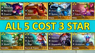 ALL 5 COST Units 3 STAR ⭐⭐⭐ TFT SET 12