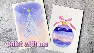 Quick & Easy Watercolor Christmas Cards | Paint With Me