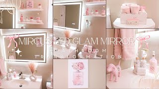 Pink Bathroom Transformation + New Glam Mircus Mirror 🎀 | FABIOLAG