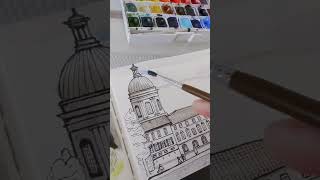 Toulouse, dôme de La Grave #watercolor #acuarela #aquarelle #painting #dessin #drawing #toulouse