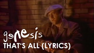 Genesis - That's All (Official Lyrics Video)