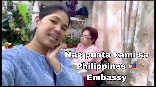 Punta kami ng Philippine embassy  procees ang scholarship at follow up ko ang aking #SSS at #OWA