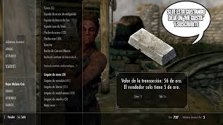 SKYRIM Como Obtener Oro del Inventario de los Mercaderes