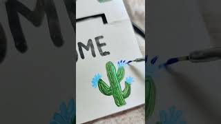 Cutest DIY Reminder Wall Art for you🌵😍 #art#diy#craft#viral#shorts#5minutecrafts#india#easy