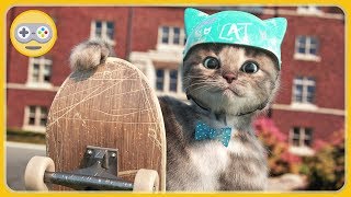 Котенок в школе - Веселые уроки с Крошкой Котом * мультик игра для детей